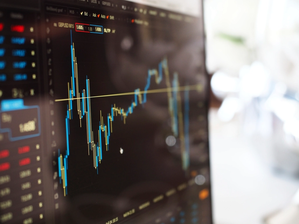 Stock market data displayed on a trading screen
